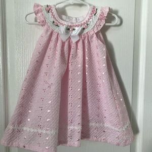 Adorable Pink Eyelet Toddler Dress